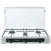Adjustable gas cooker 3 zones Ravanson K-03Tb White Countertop 60 cm  K-03T 5902230901414 Agdravktu0014
